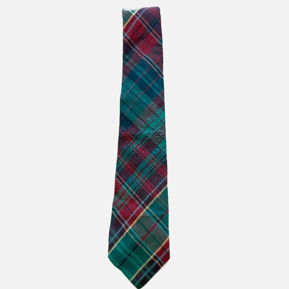 ROOSTER Tie Men L 55” W 3” Tartan Plaid Classic Preppy Schoolboy - Picture 2 of 7